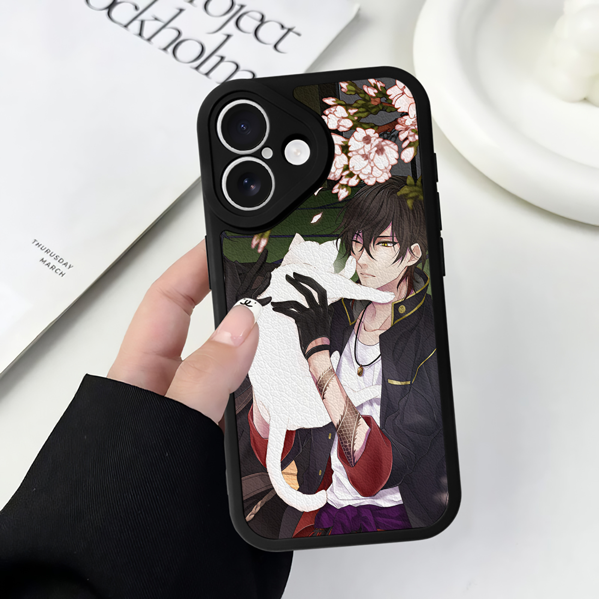 （画像用） 刀剣乱舞 Touken Ranbu 【iPhone 16シリーズ対応】シリコンスマホケース（レザー調） 材質：シリコン